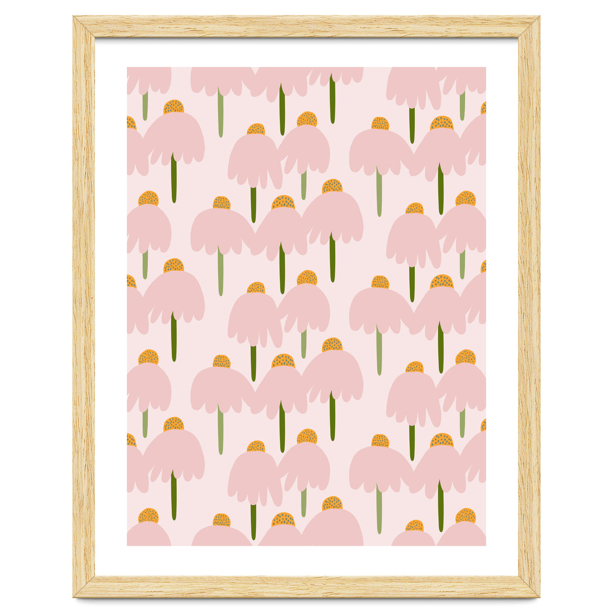 Pastel Pink Flower Pattern