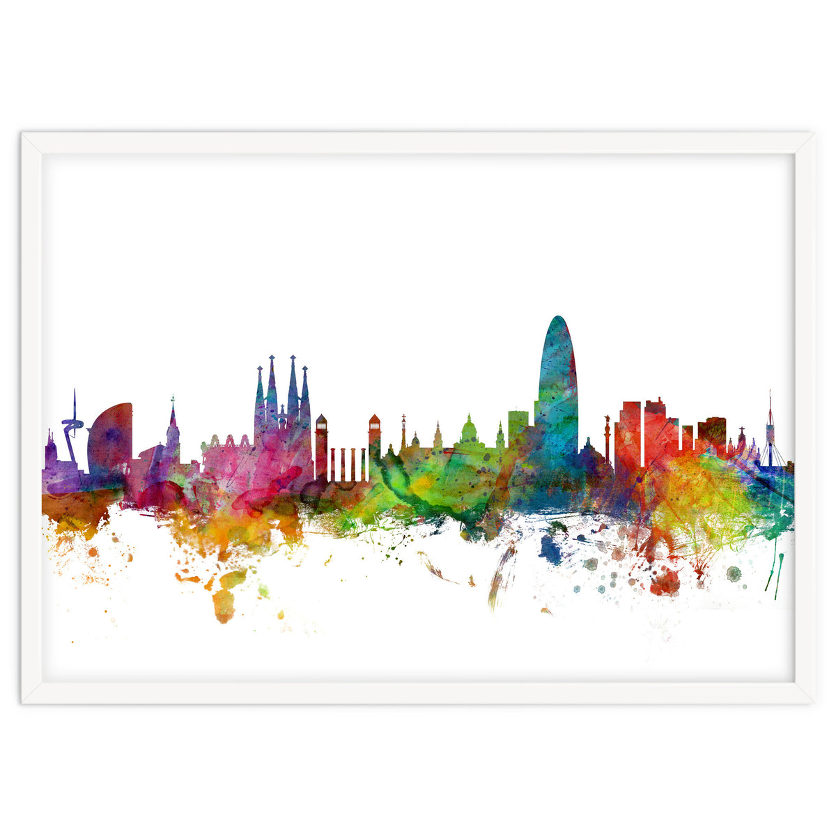 Barcelona Spain Skyline