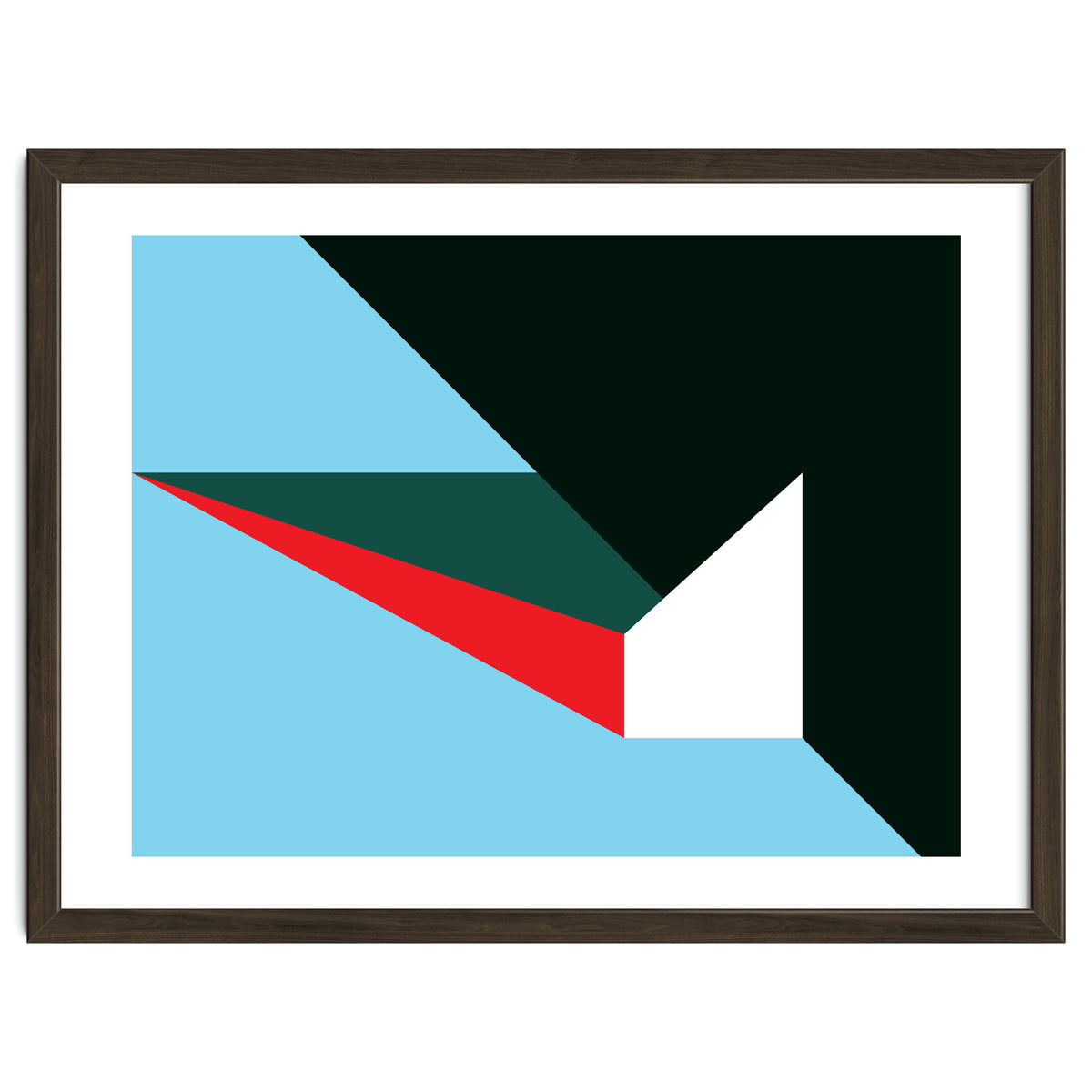 Geometric Shapes No. 45 - red, blue, green & black