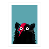 Doozal Cat Bowie Black (Print Only) thumbnail