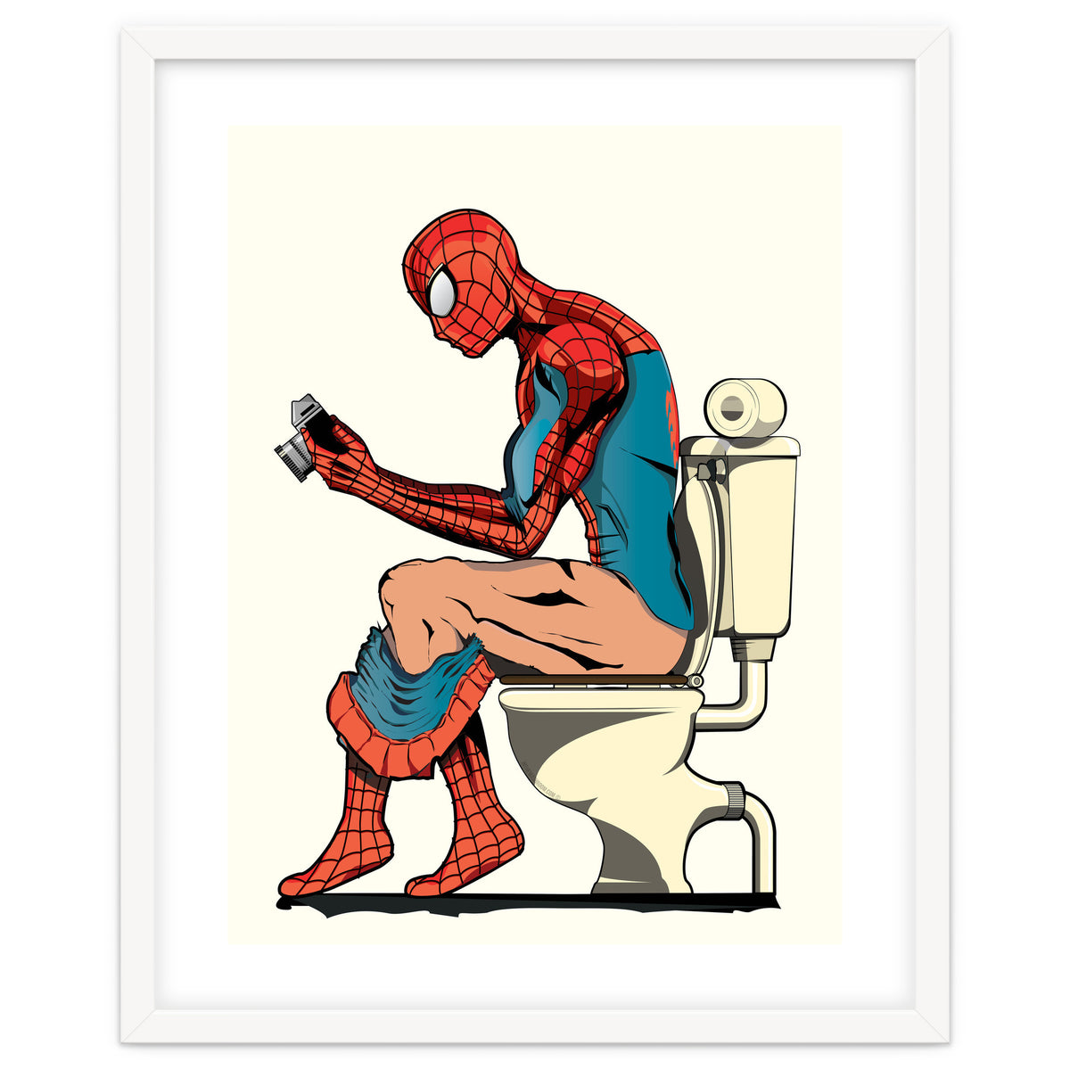 Spider-man on the Toilet, funny bathroom humour