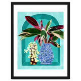 Moroccan Shelfie | Tropical Teal Plants Botanical | Exotic Modern Bohemian Eclectic Décor thumbnail