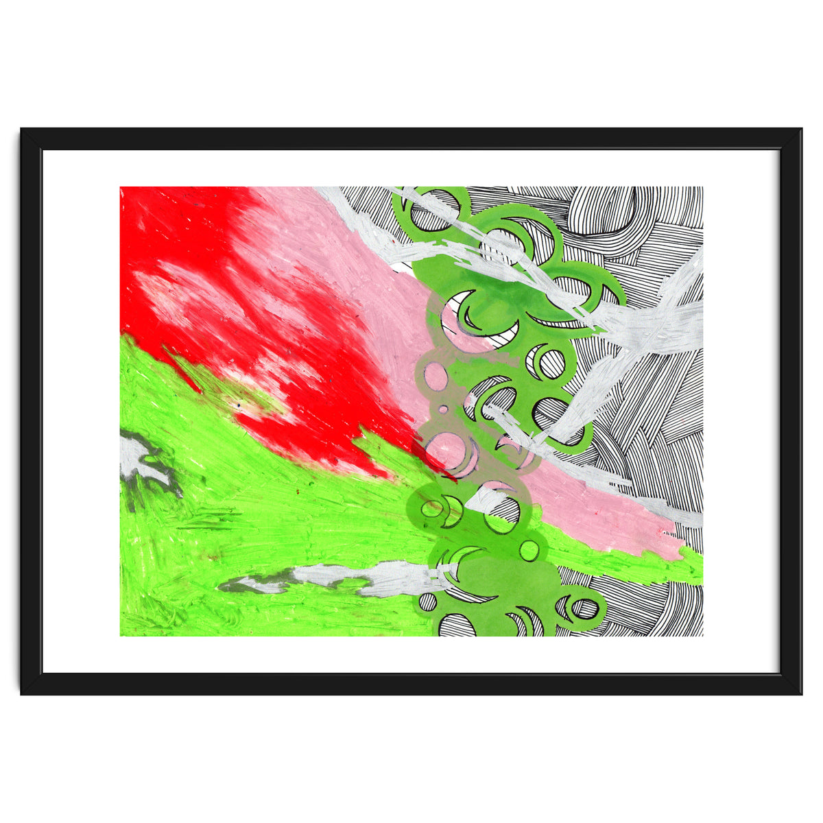 Green and Pink Spill