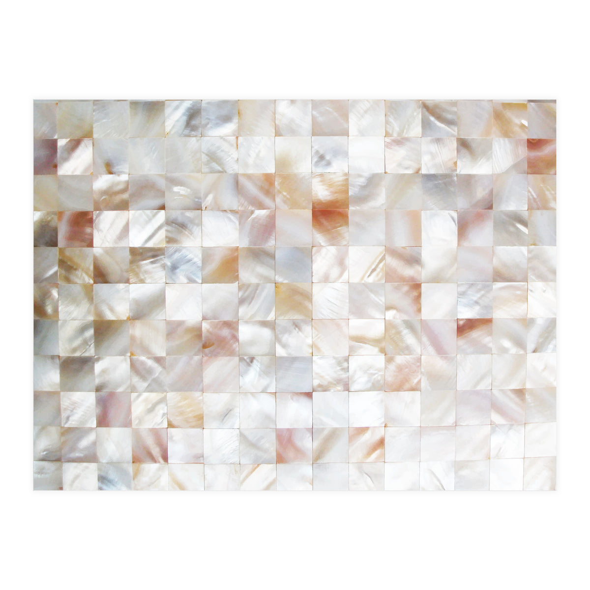 Mother of Pearl, Exotic Tiles Photography, Neutral Minimal Geometrical Graphic Design (Print Only)