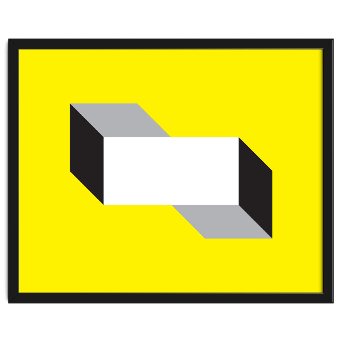 Geometric Shapes No. 50 - yellow, black & grey