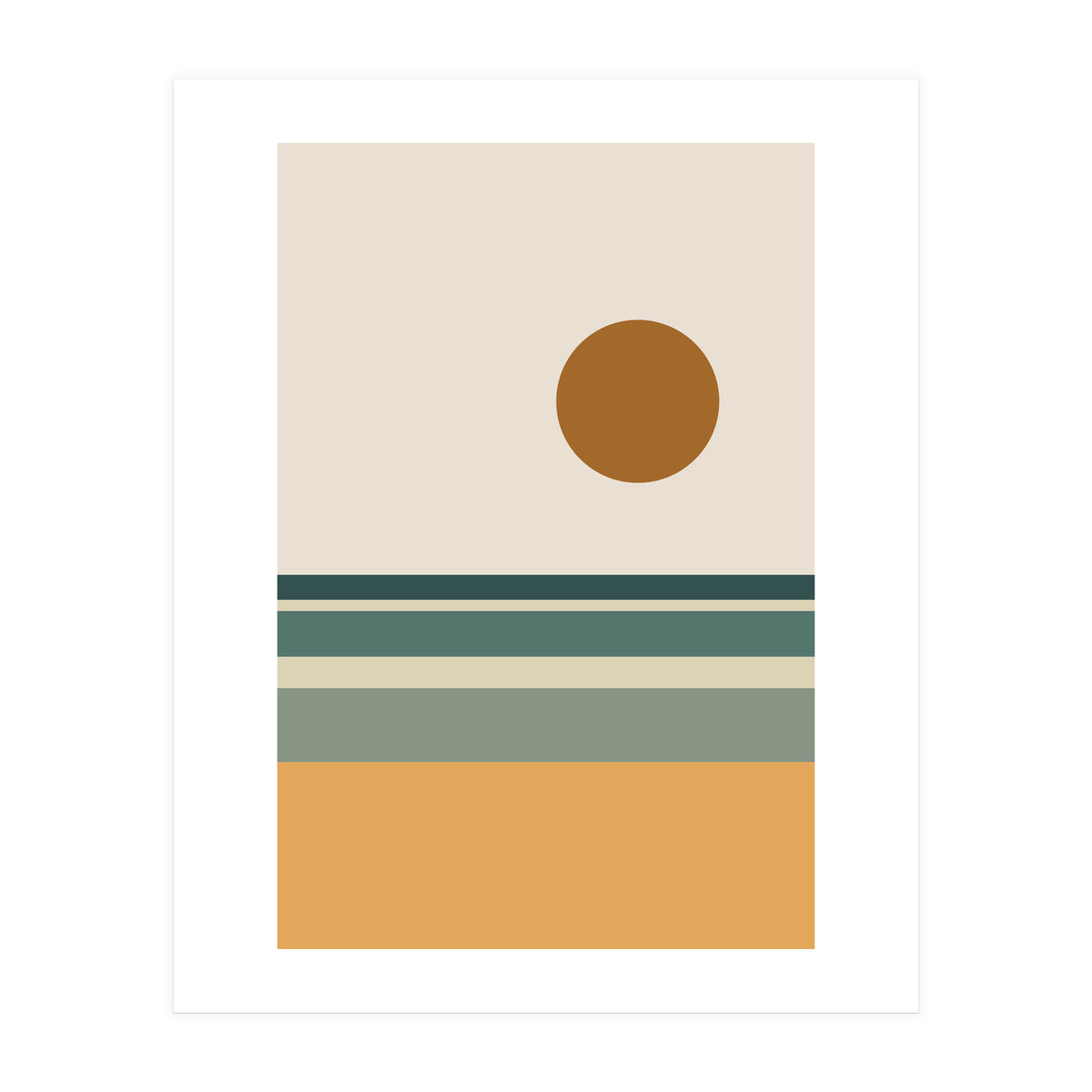 Ocean - Mid Century Landscape (Print Only)