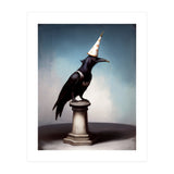 Crow In A Party Hat Gothic Painting (Print Only) thumbnail