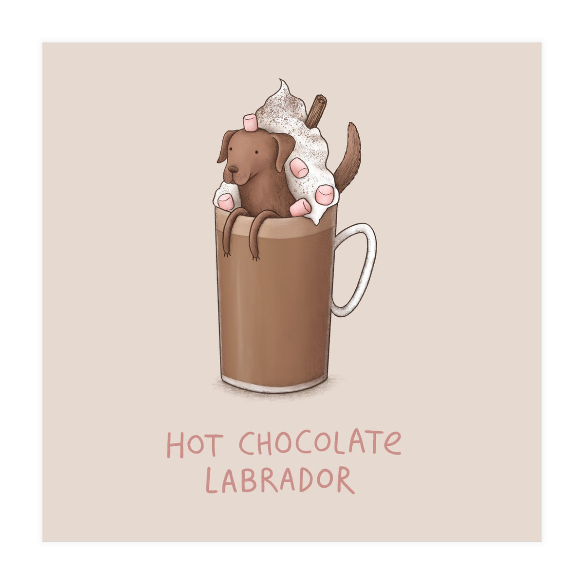 Hot Chocolate Labrador (Print Only)