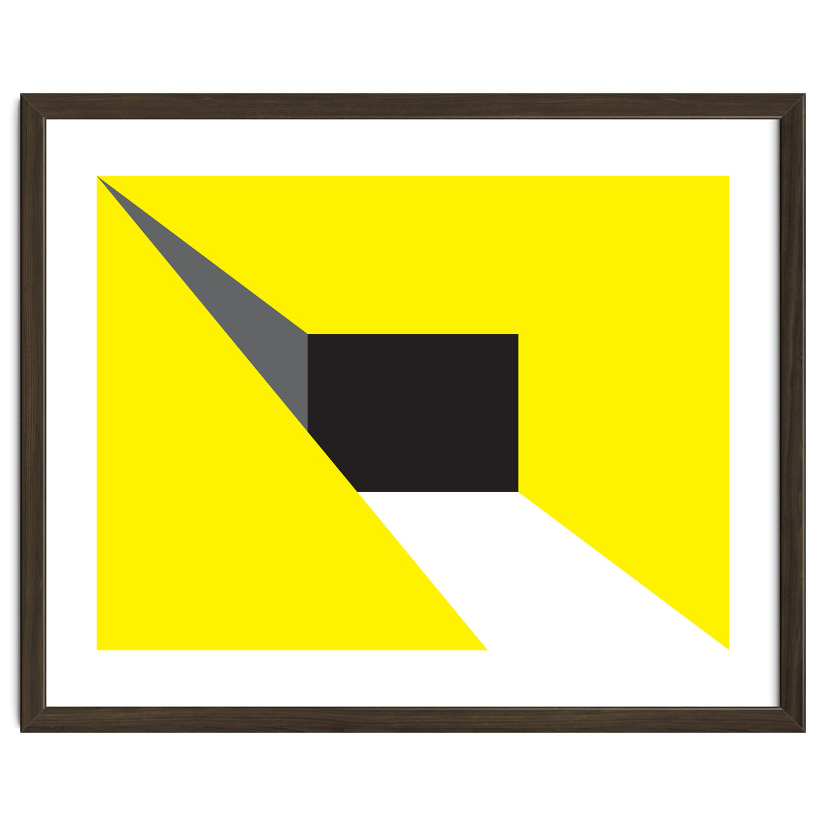 Geometric Shapes No. 20 - yellow, black & grey