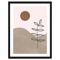 Sun Leaf Abstract Botanical Mid Century