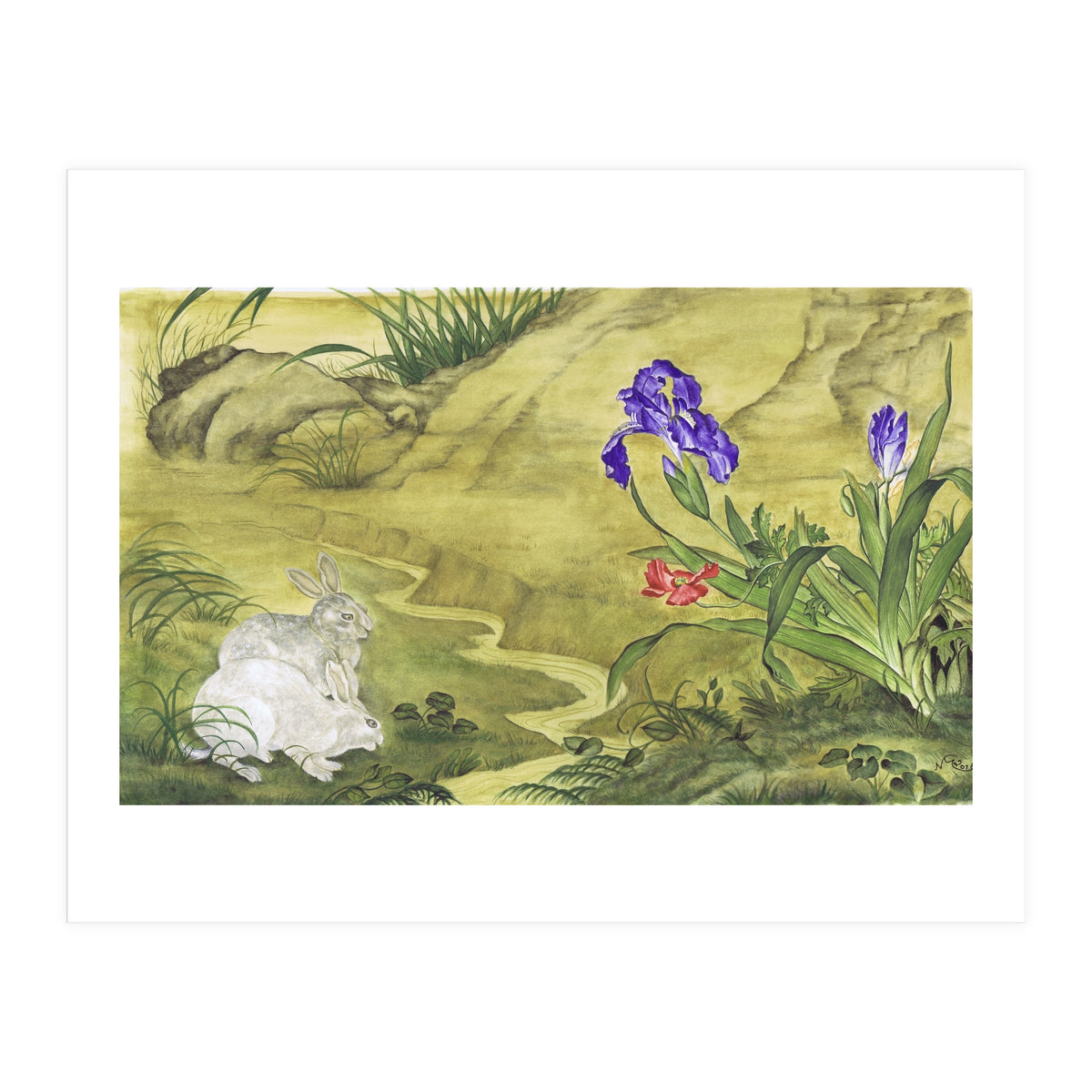Rabbits, Iris & Poppy (Print Only)