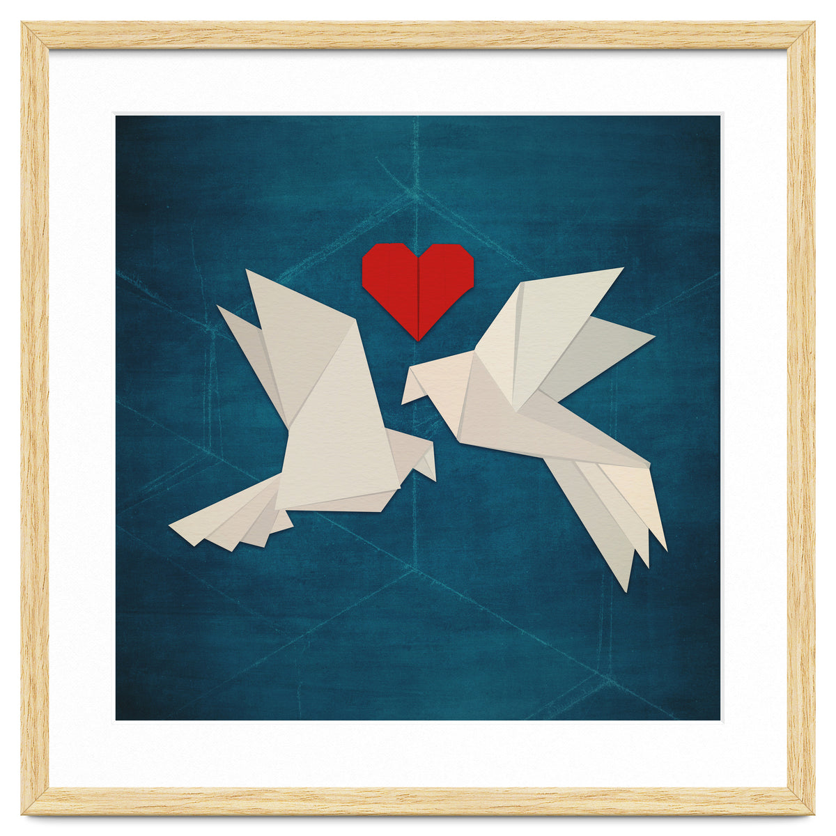 Origami love birds