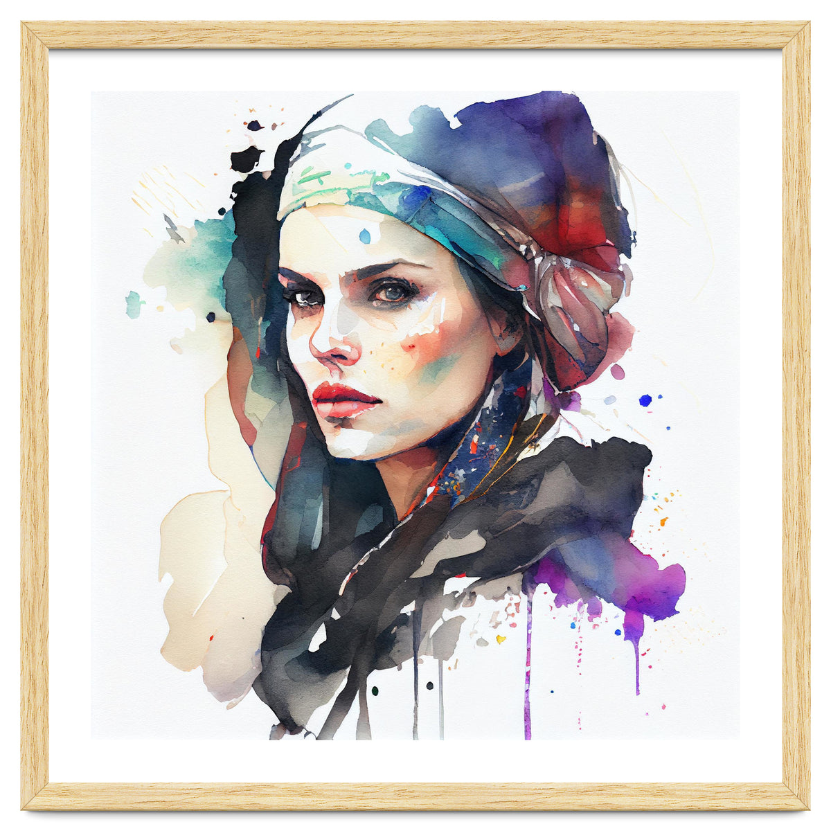 Watercolor Pirate Woman #5