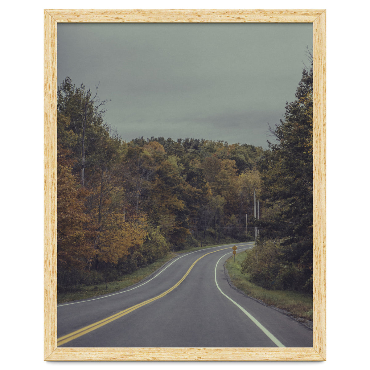 Fall Road in Upstate New York