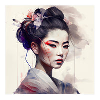 Watercolor Modern Geisha #8 (Print Only)