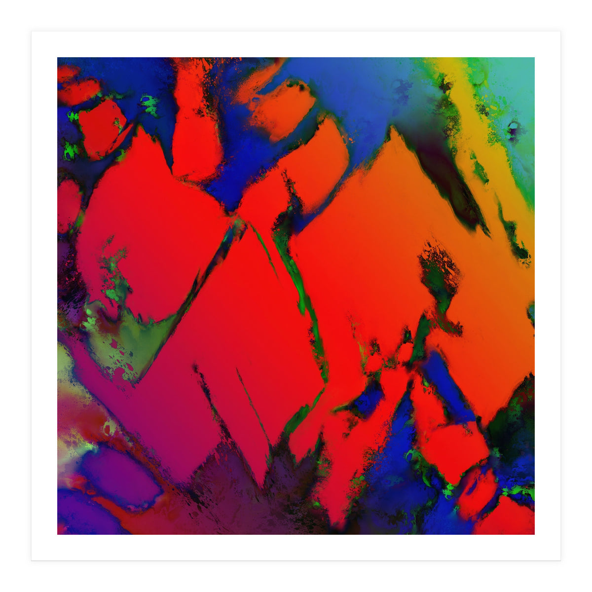 Colliding Panels Red (Print Only)