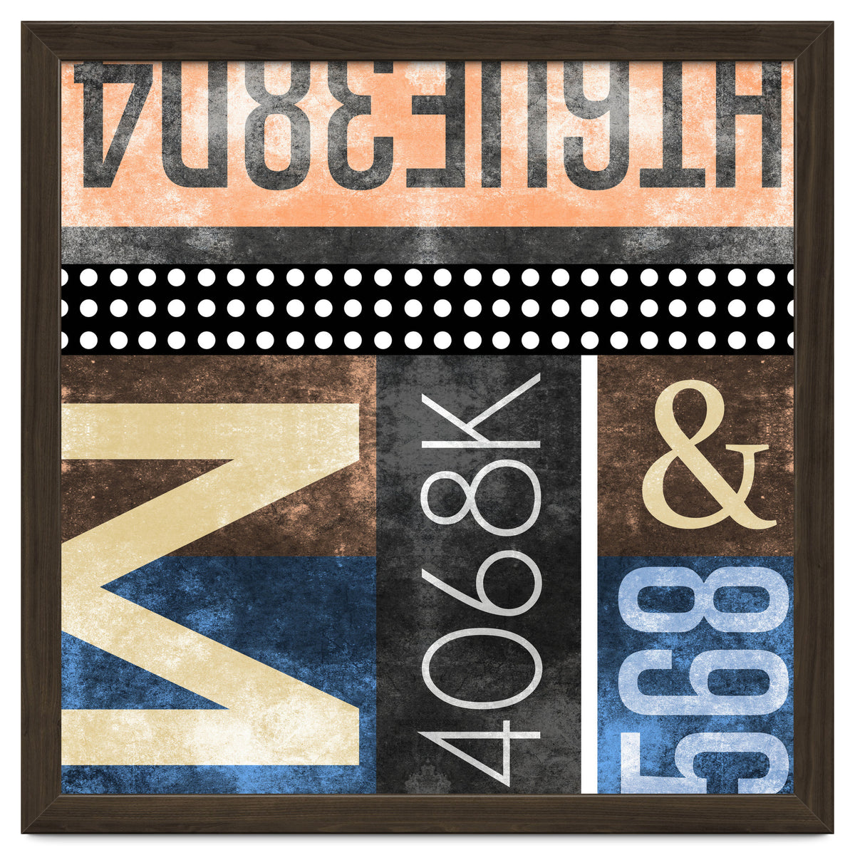 Typographic Industrial Abstract - M