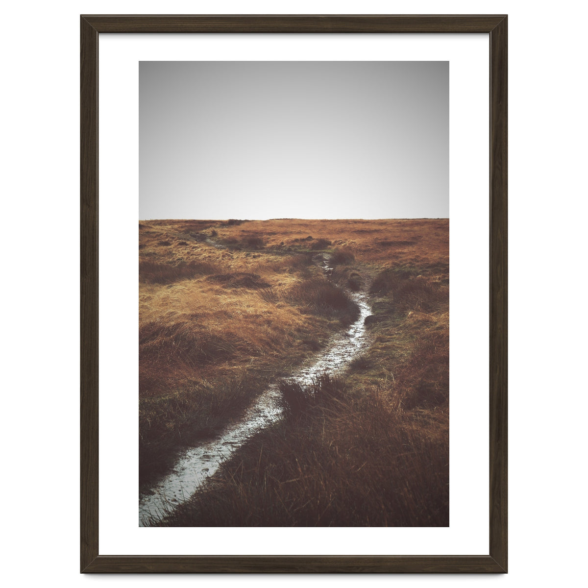 Bleak winter landscape of Saddleworth Moor