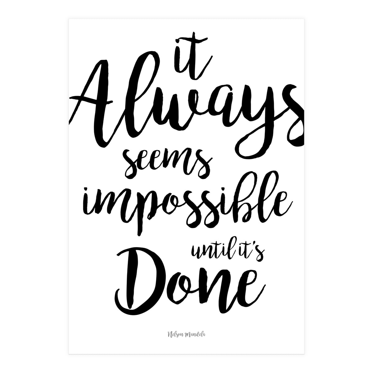 Nelson Mandela Quote (Print Only)