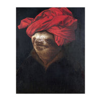 Sloth With Red Turban (Print Only)
