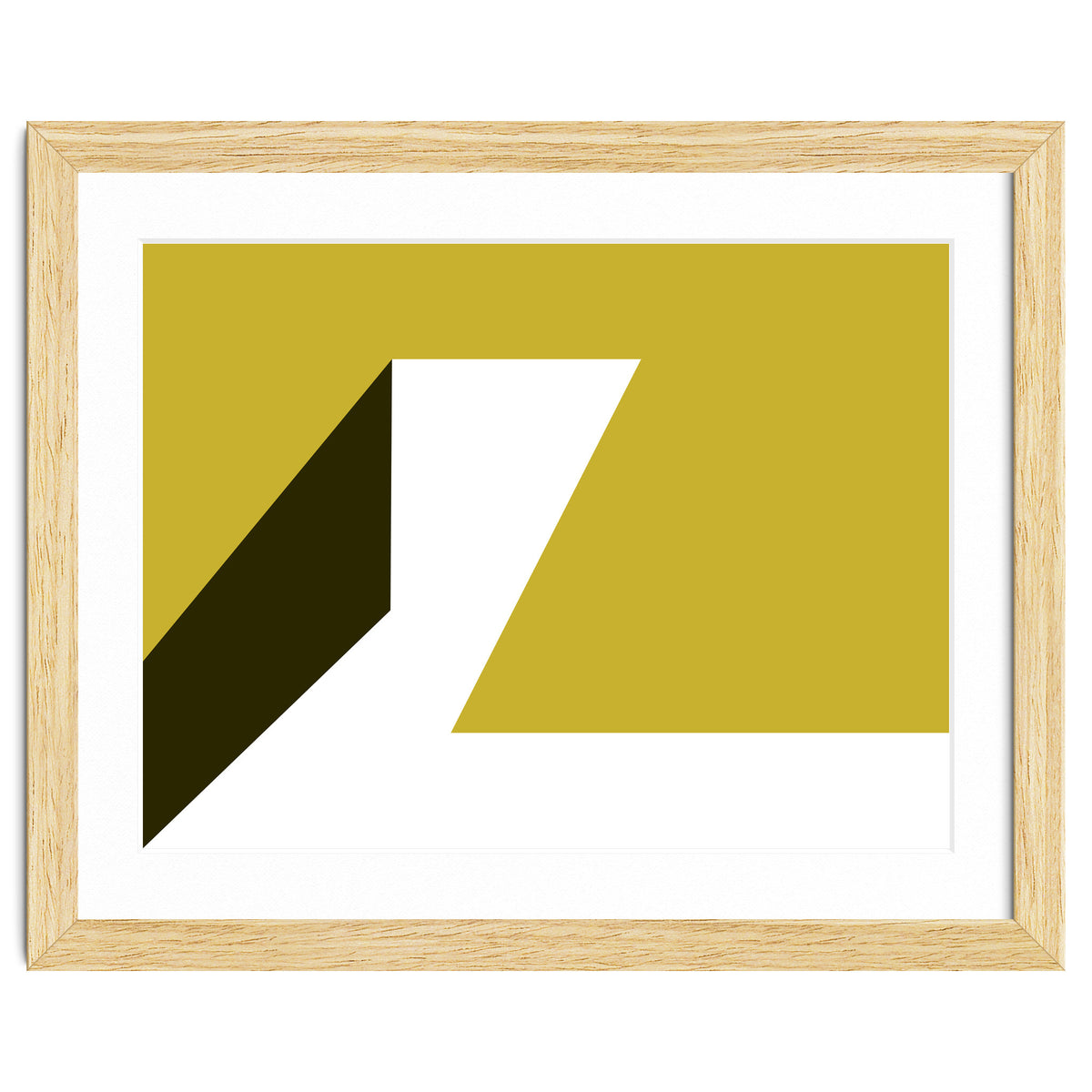 Geometric Shapes No. 78 - mustard, black & white