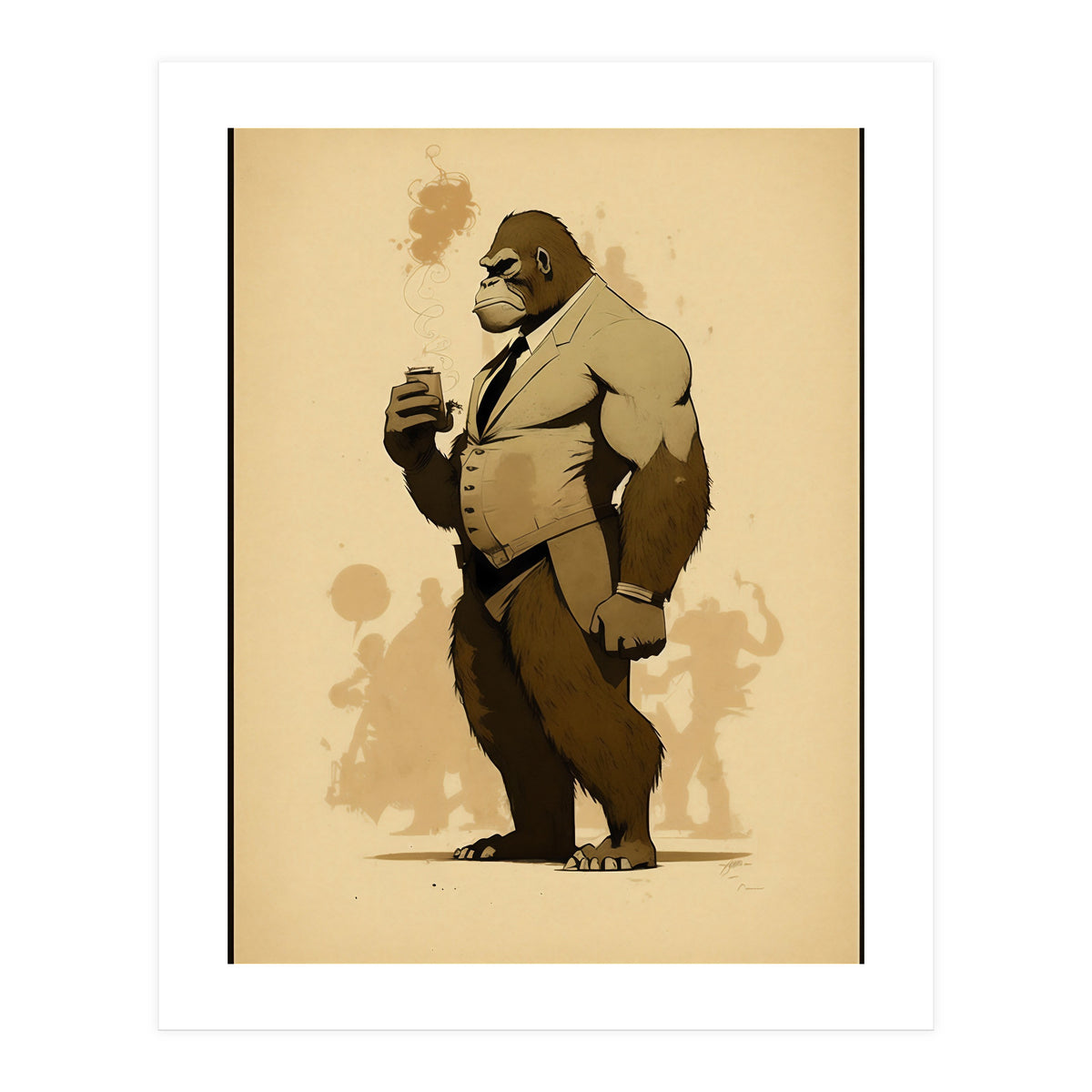 Gorilla Comic Fashion Sketch (Print Only)