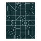 My Favorite Geometric Patterns No.8 - Green Tinted Navy Blue (Print Only) thumbnail