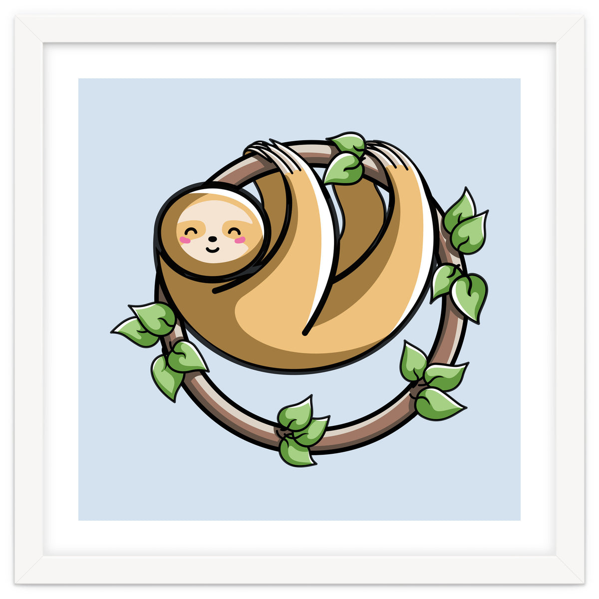 Kawaii Cute Sloth Circle