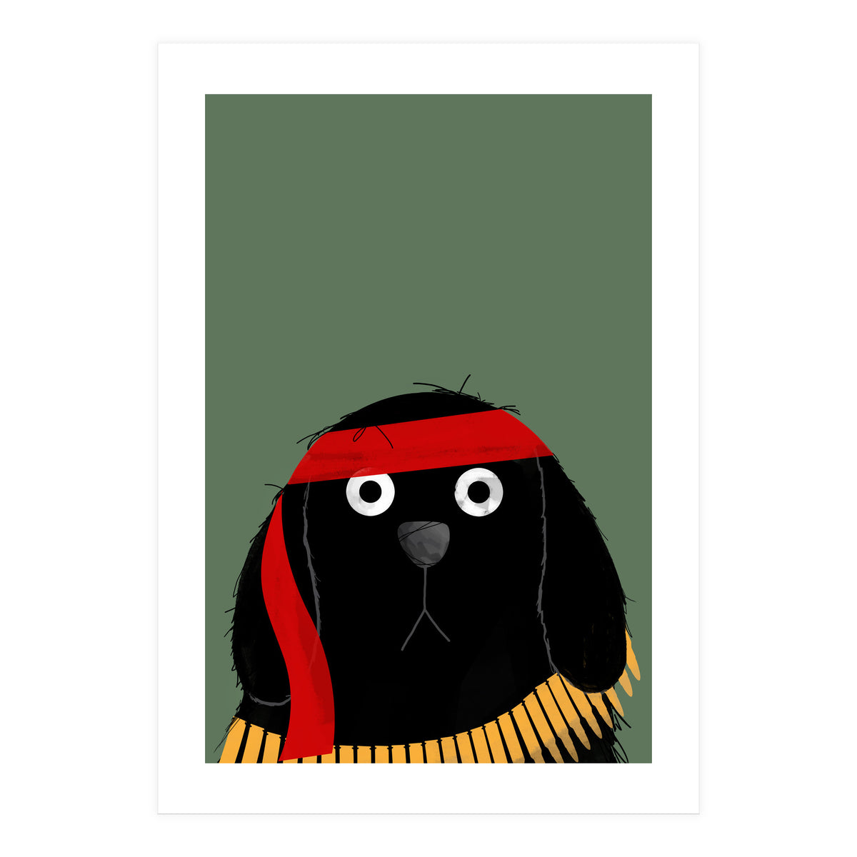 Doozal Dog Rambo (Print Only)