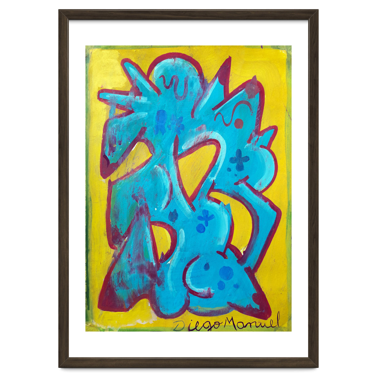 Forma Celeste Sobre Amarillo 4