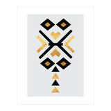 Gold And Black Abstract Tribal (Print Only) thumbnail