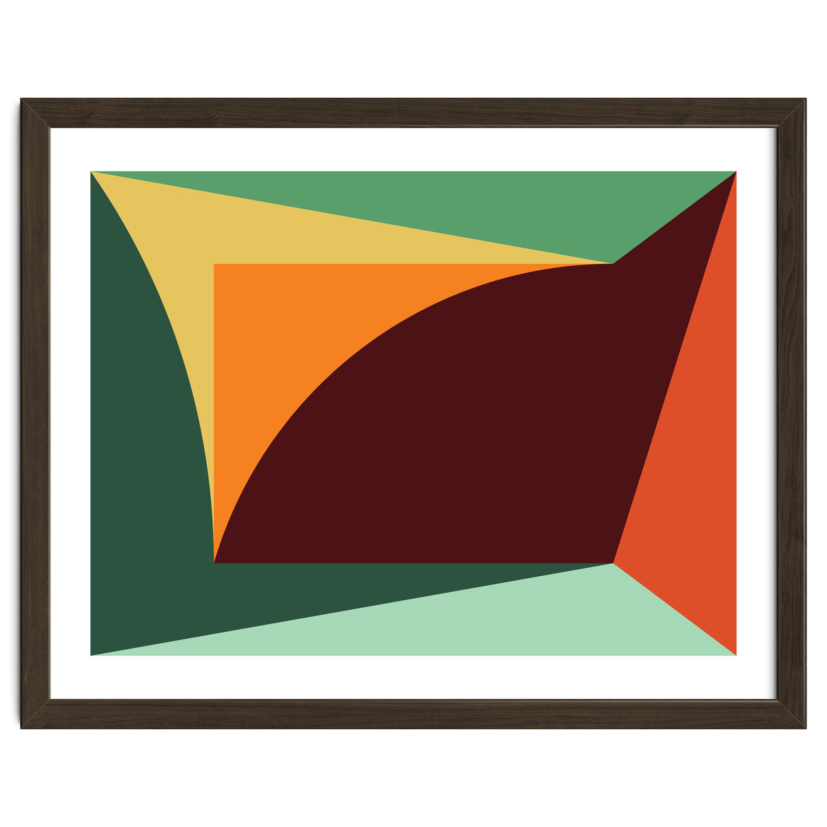 Geometric Shapes No. 18 - orange, green & purple