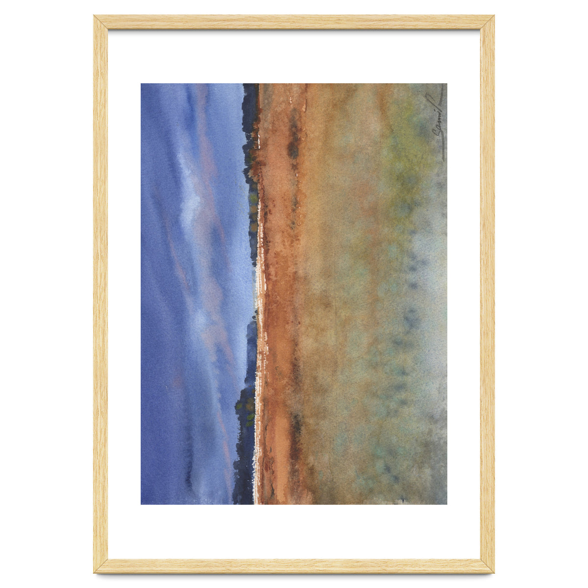 landscape painting watercolor