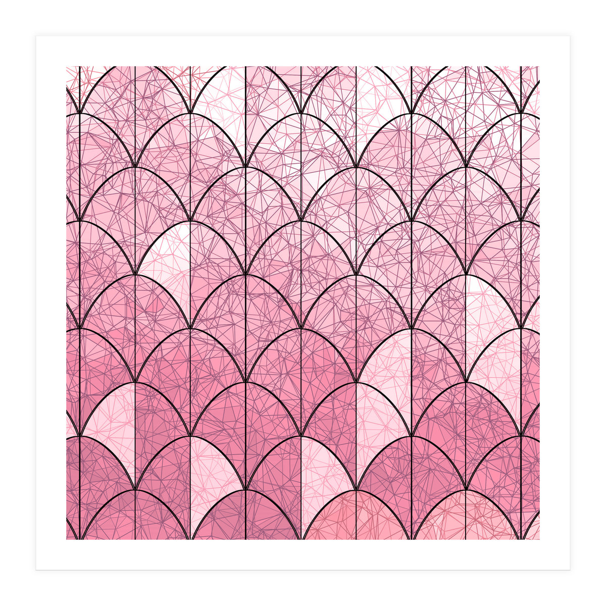 Mermaid scales pink and black (Print Only)