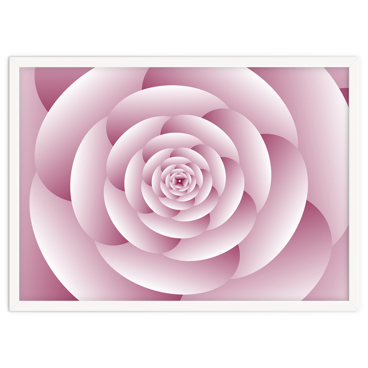 Abstract Rose Spiral 3D Art