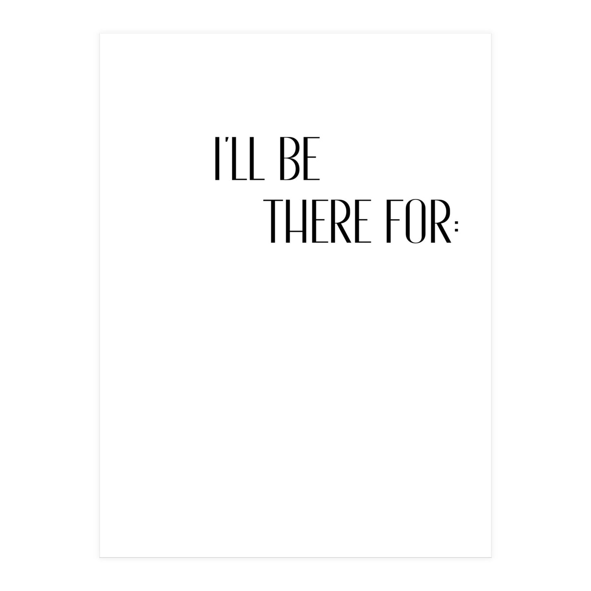 I'LL BE THERE  - 01 of 02 (Print Only)