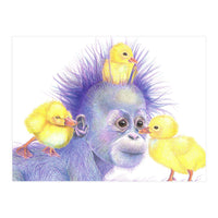 Purple Orangutan and Ducks (Print Only)
