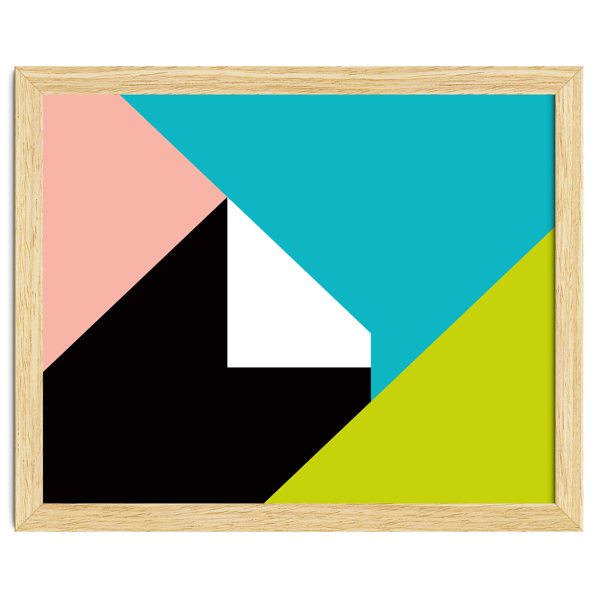 Geometric Shapes No. 266 - pink & lime