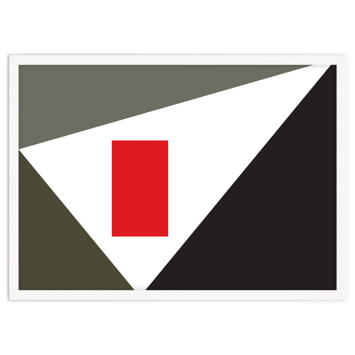 Geometric Shapes No. 86 - grey & red