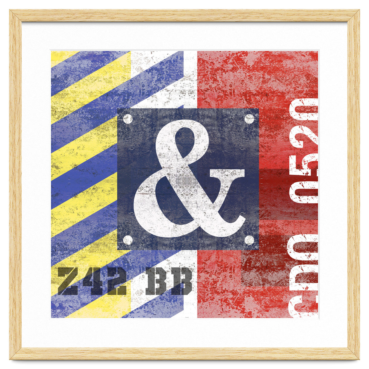 Blue Ampersand Industrial Abstract