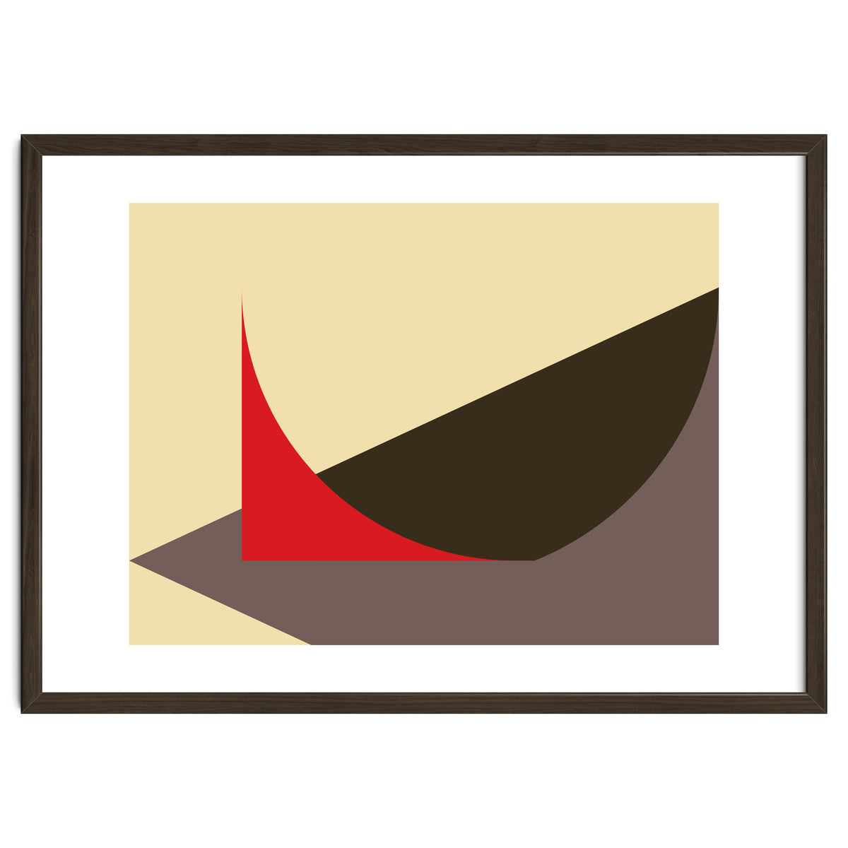 Geometric Shapes No. 6 - brown, beige & red