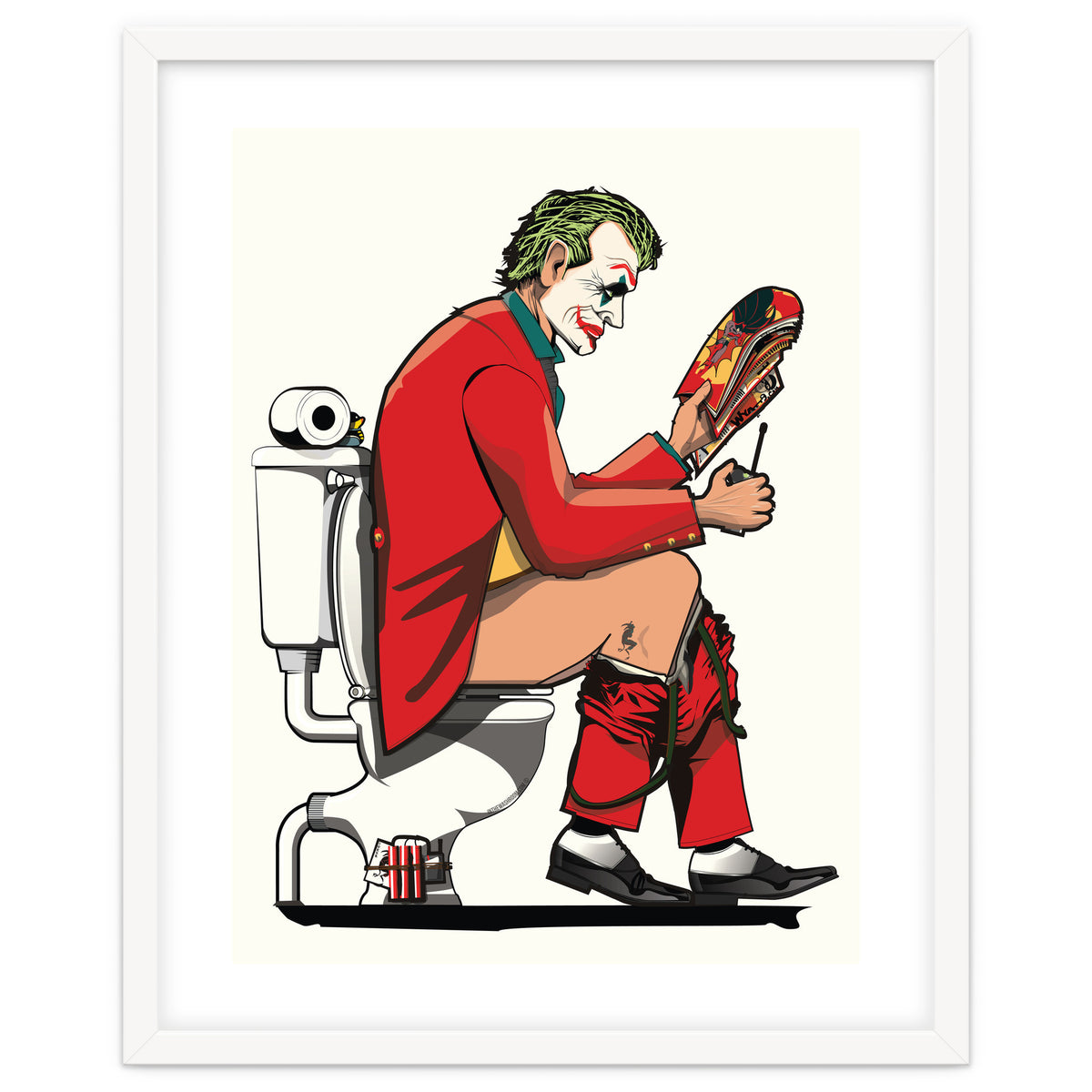 Joker on the Toilet, funny Bathroom Humour