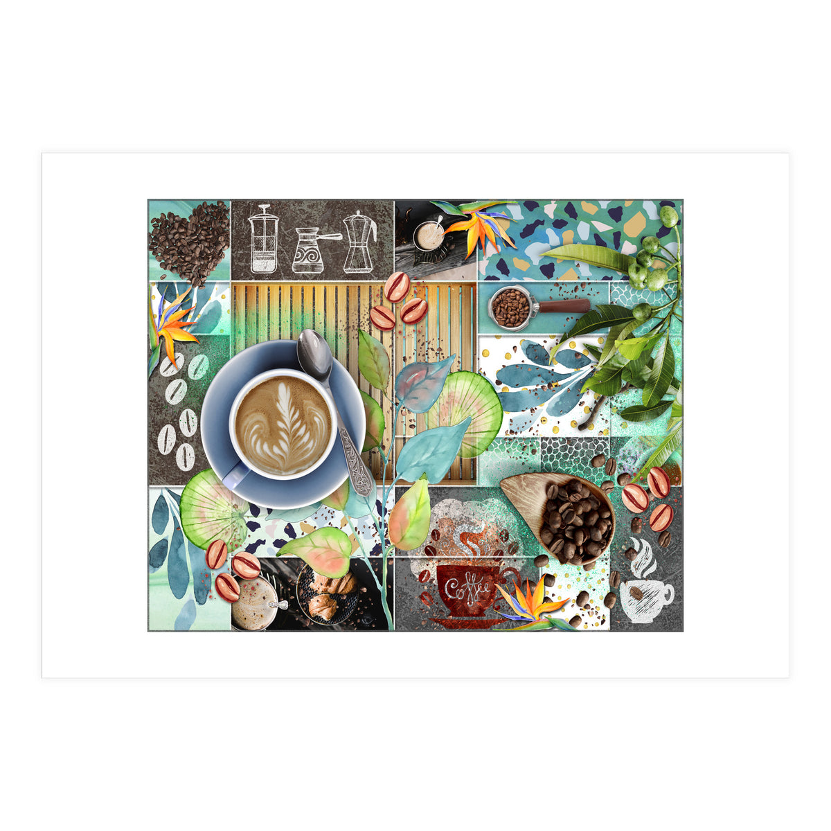 Coffee Shop Collage (Print Only)