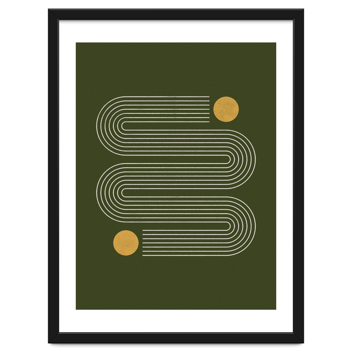 Mid-Century Modern No.25 - Woodblock Print