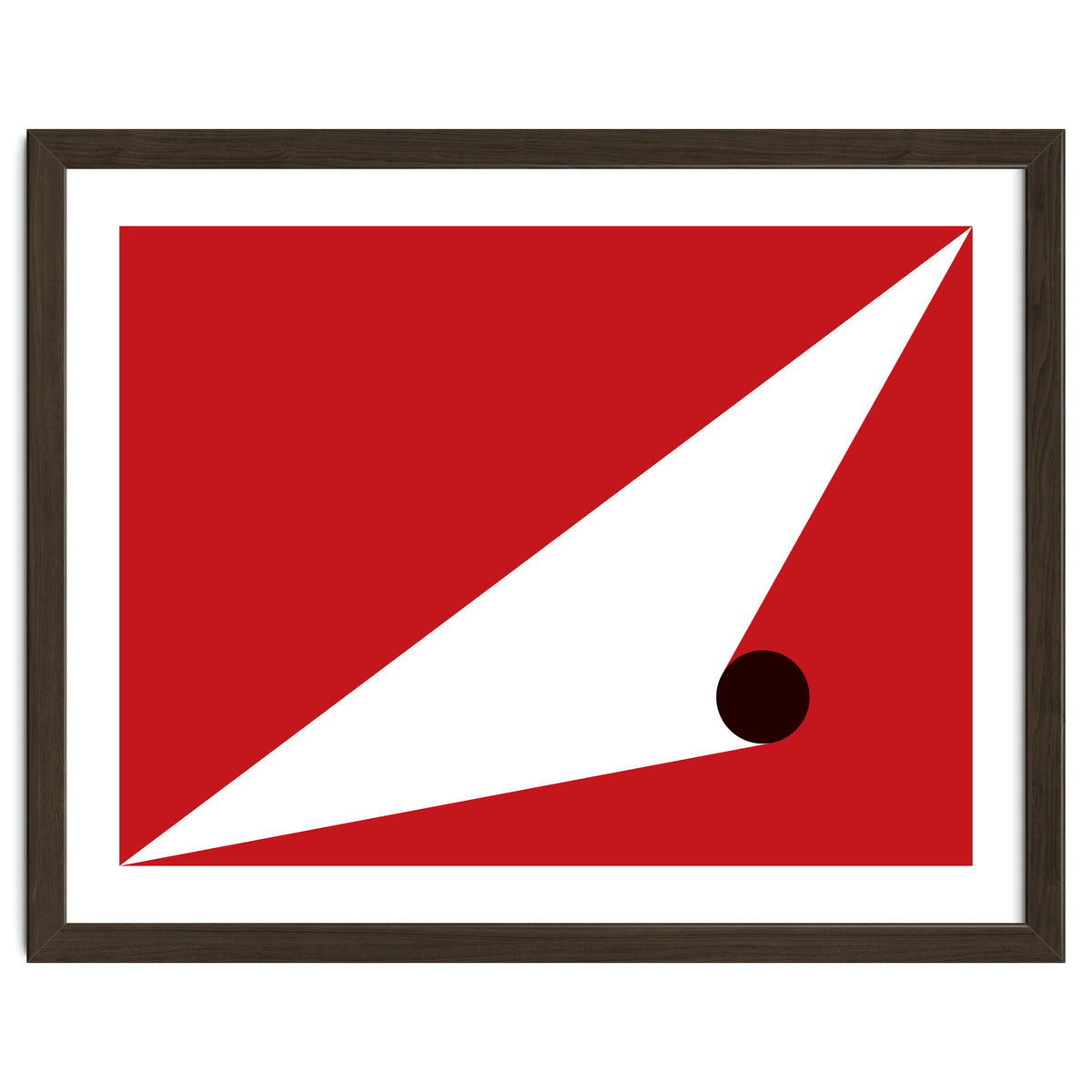 Geometric Shapes No. 71 - red, white & black