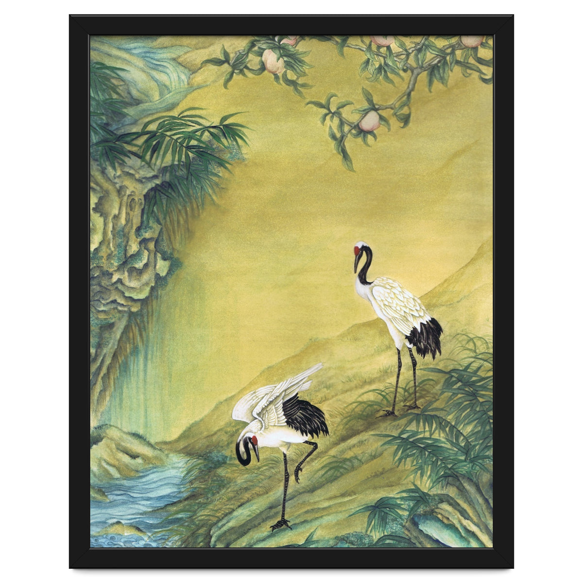 Cranes Under A Peach Tree