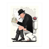Churchill on the Toilet, Funny Bathroom Humour (Print Only) thumbnail