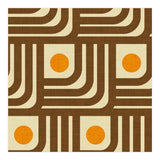 70s Curve Lines Brown Orange  (Print Only) thumbnail