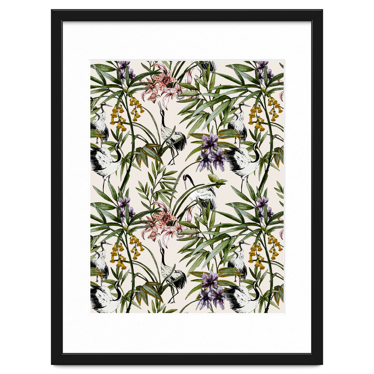 Asian crane pattern - 02