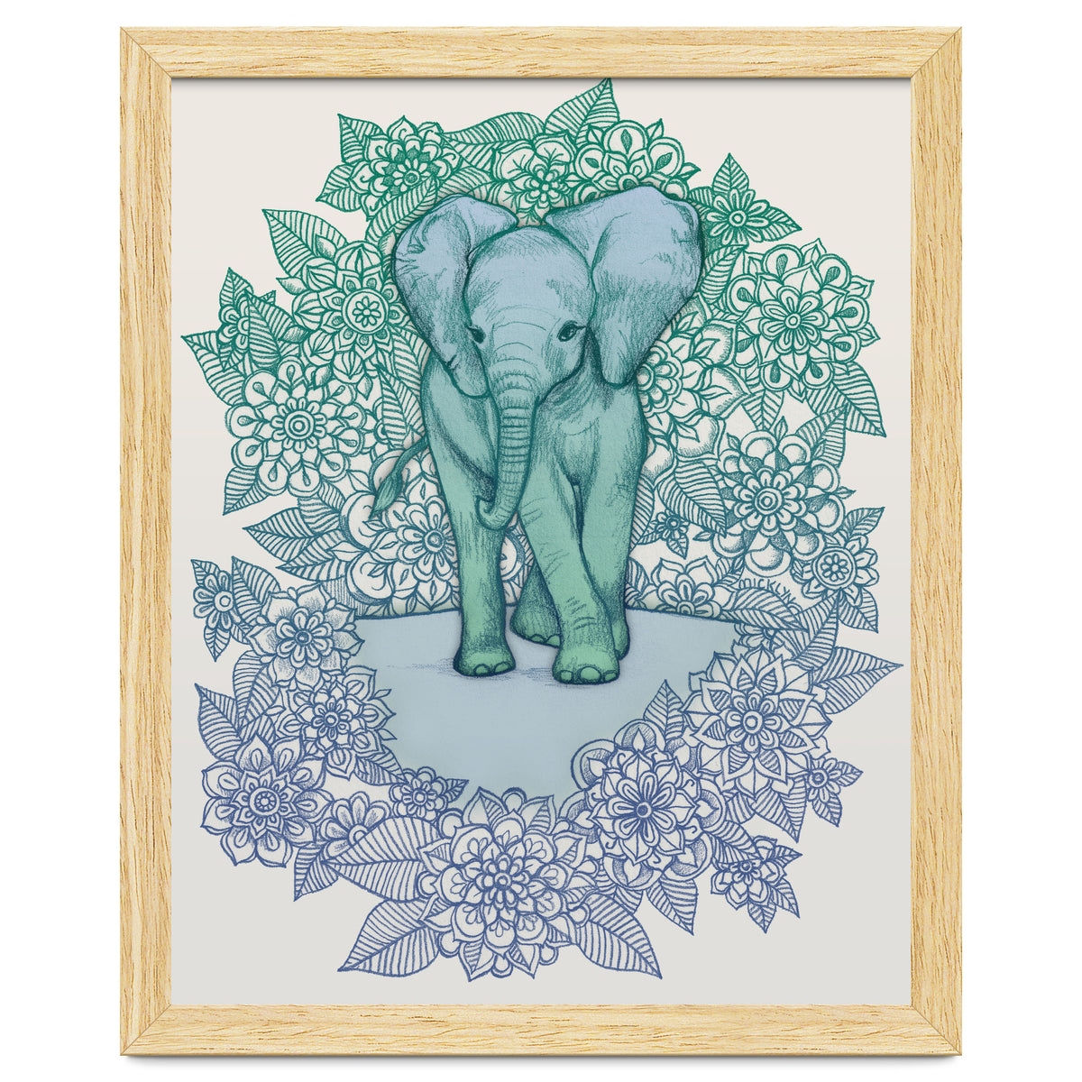 Emerald Elephant in the Lilac Evening